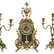 Бронзовые каминные часы с канделябрами “БИБЛО“ арт.BP-2701450-D Belo De Bronze фото