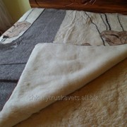 Одеяло шерстяное, размер 160 на 220 см, двухслойное, стёганное, декоративный рисунок тюльпан фото