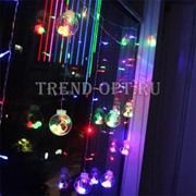 Светодиодная новогодняя гирлянда занавеска Шарики 3*1 м фото