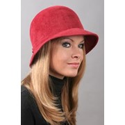 Женская шляпка Wol'ff из чешского велюра ярко красная фото