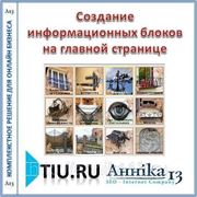 Создание информационных блоков на главной странице для сайта на tiu.ru фото