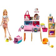Игровой набор «Зоомагазин магазин для животных» с куклой Барби, питомцем и аксессуарами