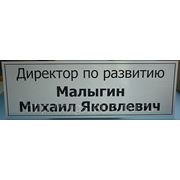 Табличка для офиса 300*100 мм 2х слойный пластик Rowmarc фотография