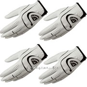 Набор из 3-х перчаток для гольфа Callaway golf gloves leather. Medium (№ перчаткиГольфM)