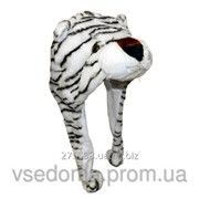 Шапка с ушками Белый тигр фото