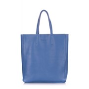 Женская сумка Poolparty City Leather City Bag кожаная голубая фото