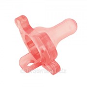 Соска цельная силиконовая (пустышка) 0 - 6 мес., розовая фото