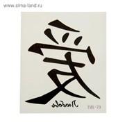 Татуировка на тело “Китайский иероглиф “Любовь“ 5,3х6,3 см фото