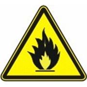 Знак безопасности «Пожароопасно. Легковоспламеняющиеся вещества» фото