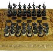 Комплект шахматных фигур для нард Бородино черненые фотография