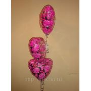 Воздушные шары сердца фольгированные сердца с рисунком фото