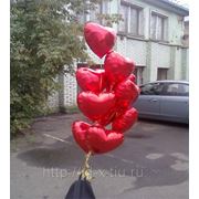 Воздушные шары в виде сердца фото