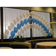Арка из гелиевых воздушных шаров фото