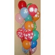 Воздушные шары - с рисунком цветы фото