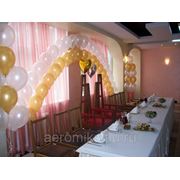 Оформление свадебных залов воздушными шарами.