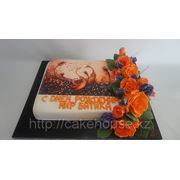 Торт фотопечать со цветами фото