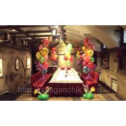 Оформление шарами юбилея в ресторане “Ползунов“. фото