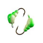 Мормышка свинцовая East Coast Муравей средний цв. белое брюшко/зел. спинка, фосф. 1,15г.5/9мм фото