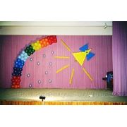 Оформление воздушными шарами школьных праздников фотография