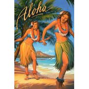 Магнит Гавайский Алоха (девушки) фото
