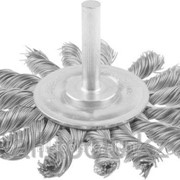 Щетка Зубр Эксперт дисковая для дрели, плетеные пучки стальной закаленной проволоки 0,5мм, 100мм Код:3522-100_z01 фото