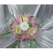 Свадебный букет из искусственных цветов фото