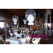 Оформление воздушными шарами свадебного зала фотография