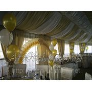Украшение зала воздушными шарами. фото