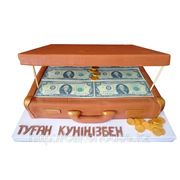 Торт чемодан с деньгами фотография