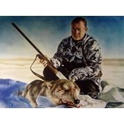 Портрет охотника с трофеем фото