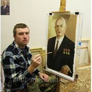 Художник Владислав Протасов пишет портрет Хрущева Заказ портрета в стиле соц. реализма фото