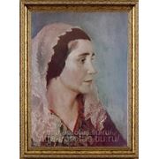 Портрет женщины в платке маслом, портрет маслом в Москве фото