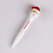 Ручка-фонарик со звуком 'Дед Мороз' 14 см, синие чернила (комплект из 21 шт.) фотография
