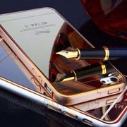 Противоударное защитное цветное зеркальное ультратонкое каленое стекло для Iphone 6 plus