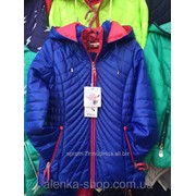 Детская куртка ветровка на девочку 140-164 электрик, код товара 261187345 фотография