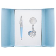 Набор подарочный Langres Love: ручка шариковая + брелок, синий LS.122017-02 фотография