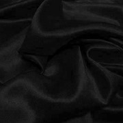 Атлас однотонный тонкий цвет черный (А 25/200) фотография