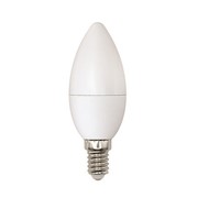 Лампа светодиодная LED-C37-6W/WW+NW/E14/FR PLB01WH . Форма свеча, матовая. Серия Bicolor. Теплый белый свет -