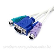 Интерфейсный кабель, Для KVM Свичей 3 в 1 VGA+PS/2+PS/2, Male-Male, Пол. Пакет, 1.5 м фото