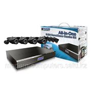 Система видеонаблюдения, KGuard Security, BR401-4CW214H, 4 канала, DVR в комплекте, OC Linux, VGA-выход, NTSC / PAL, Датчик движения, Sata-вход,