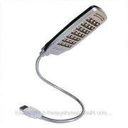 CBR USB-cветодиодная лампа CL-2800S, 28 светодиодов, гибкая ножка, серебро фото