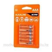 Батарейки ACME Batteries AAA Alkaline LR03/6pcs 10/120 фото
