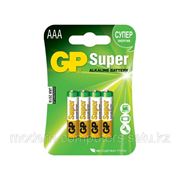 Батарейки GP Batteries Super Alkalin AAA (LR03/24A-2CR4) комплект - 4 штуки, блистер 10/80 фото