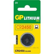 Батарейки GP Batteries Lithium CR2450 (CR2450-C1) комплект - 1 штука, блистер 10/100 фотография