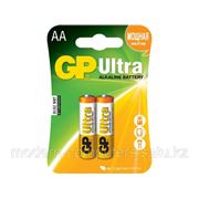 Батарейки GP Batteries Ultra Alkaline AA (LR6/15AU-CR2) комплект - 2 штуки, блистер 10/80 фотография