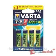 Аккумуляторы Varta AAA (HR03), Longlife Accu NiMH (R2U), 800mAh/1.2V