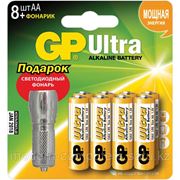 Батарейки GP Batteries Ultra Alkaline AA (LR6/15AU/FT-CR8) Фонарик ПРОМО комплект - 8 штук, блистер 16/160 фото