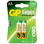 Батарейки GP Batteries Super Alkaline AA (LR6/15A-CR2) комплект - 2 штуки, блистер 10/80 фото