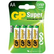 Батарейки GP Batteries Super Alkaline AA (LR6/15A-2CR4) комплект - 4 штуки, блистер 10/80 фото