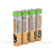 Батарейки GP Batteries Super Alkalin AAA (LR03/24ARS-2SB4) комплект - 4 штуки, пленка 48/96 фото